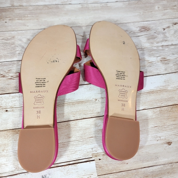 Margaux NWOB The Slide Sandals in pink orchid satin EU 38 - Picture 9 of 11